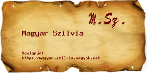 Magyar Szilvia névjegykártya