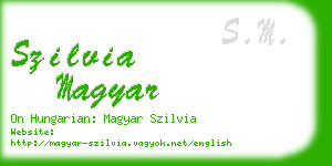 szilvia magyar business card